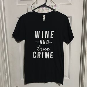 Black Graphic Tee with White Text